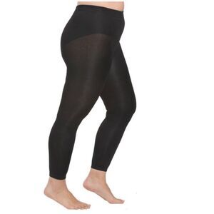 🆕 TAHARI | Women’s High Waisted Black Multi 2pk Fleece Lined Footless Tights M/